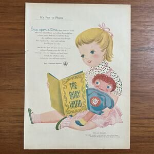 1956 Bell Telephone Dolly Phone Girls Toy Vintage Print Ad